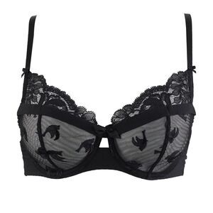 Aubade Paris size 32B unlined mesh lace bra underwire